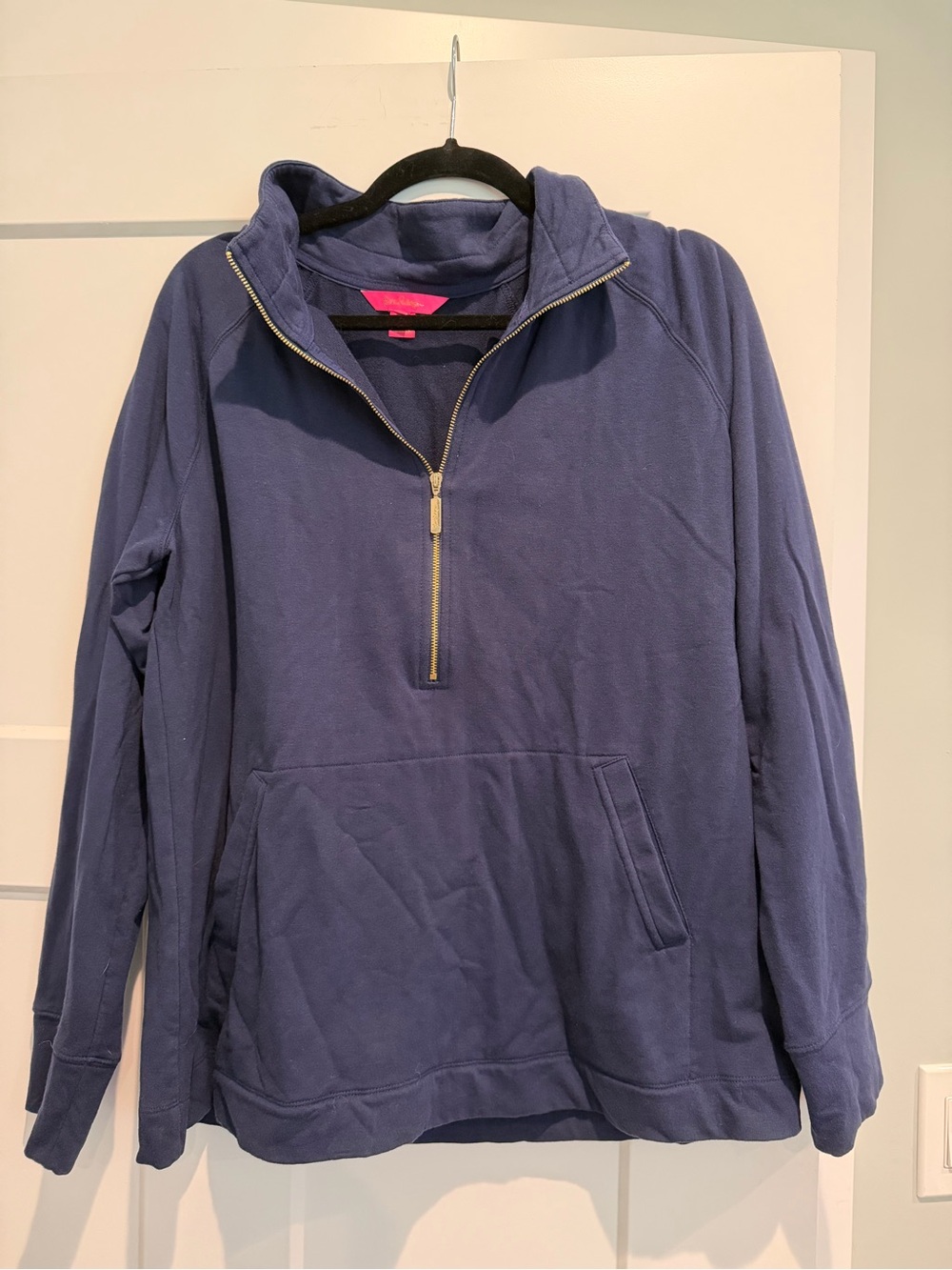 Lilly Pulitzer Navy Half-Zip Pullover Hoodie